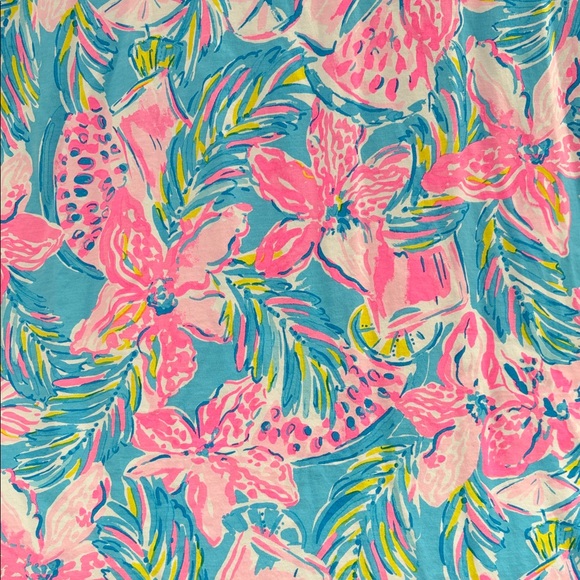 Lilly Pulitzer Taylee Blue Ibiza Gimme The Juice t-shirt Dress - Picture 6 of 6